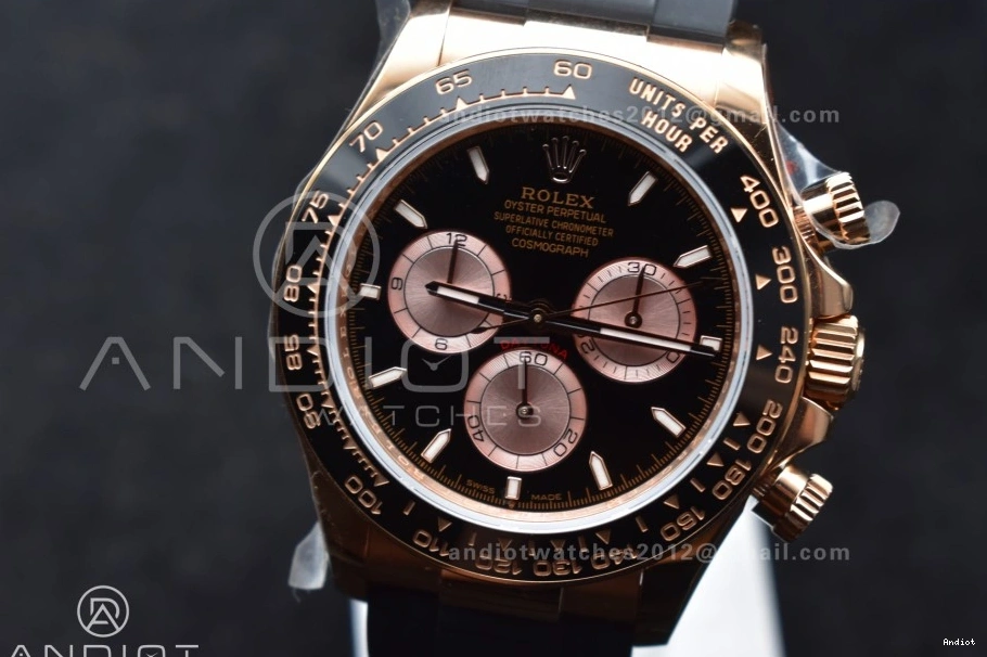 Oysterflex 126515 Strap RG on Edition (Weighted) QF Best Dial SH4131 Black V6 Daytona 1:1 0224